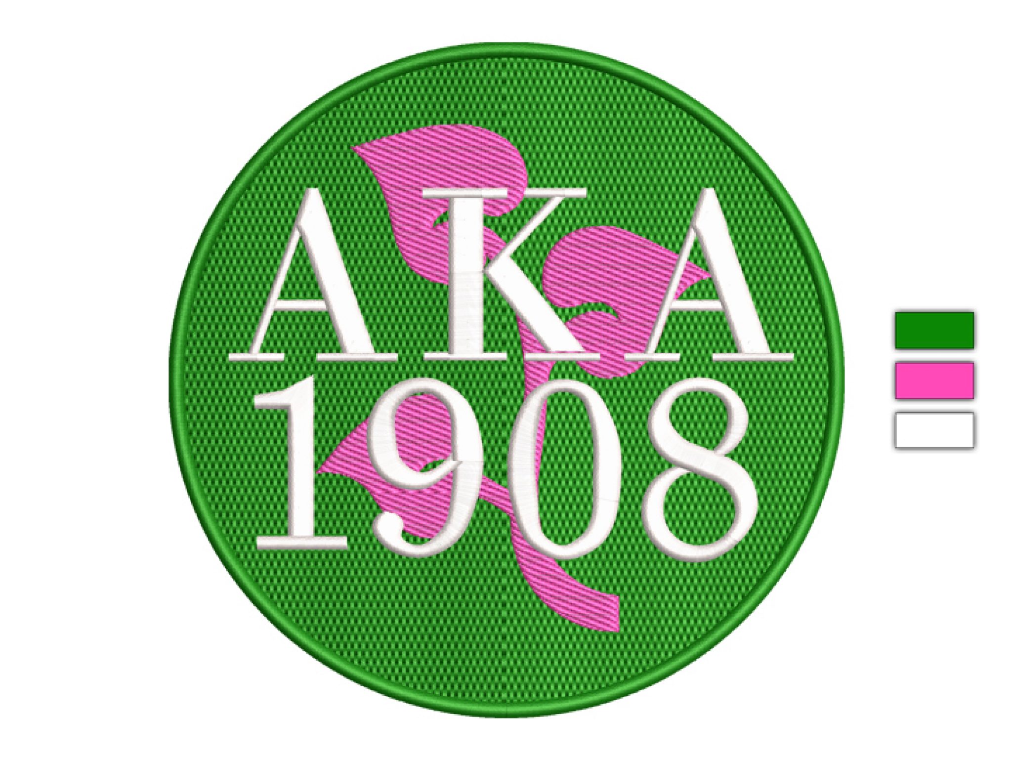 Alpha Kappa Alpha 1908 Embroidery Design - Premio Embroidery